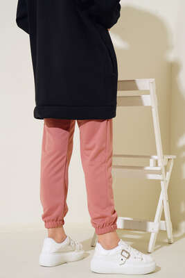 Paça Lastikli Jogger Pantolon Pudra - Thumbnail