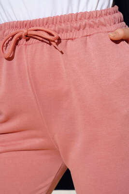 Paça Lastikli Jogger Pantolon Pudra - Thumbnail