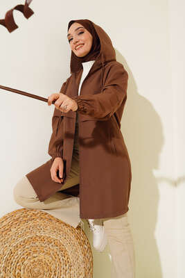 Cepli Yağmurluk Kahve - Thumbnail