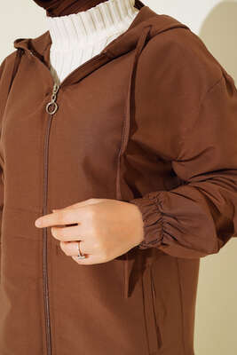 Cepli Yağmurluk Kahve - Thumbnail