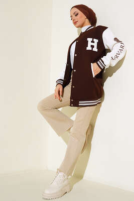 Harvard Kolej Ceket Kahve - Thumbnail