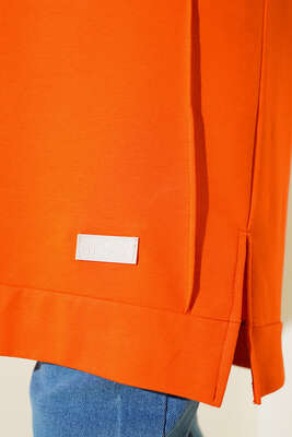 Çımalı Büyük Beden Tunik Oranj - Thumbnail