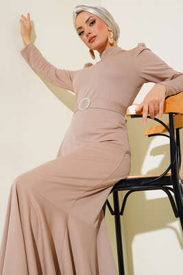 Kemer Tokalı Elbise Taş - Thumbnail