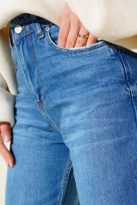 Dar Paça Kot Pantolon Açık Mavi - Thumbnail