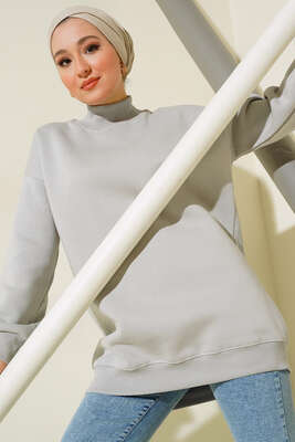 Üç İplik Yarım Balıkçı Yaka Tunik Taş - Thumbnail