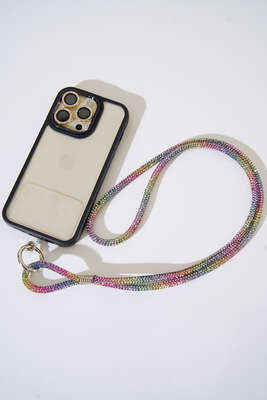 Taşlı Telefon Askısı Asorti - Thumbnail