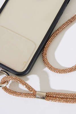 Taşlı Telefon Askısı Bronz - Thumbnail