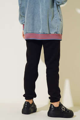 Üç İplik Jogger Pantolon Siyah - Thumbnail