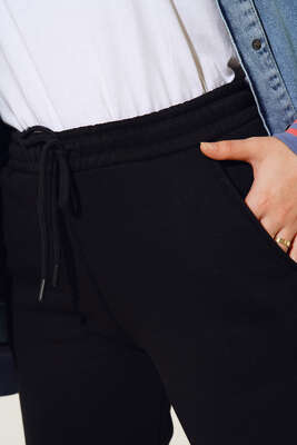 Üç İplik Jogger Pantolon Siyah - Thumbnail