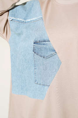 Kot Garnili Tunik Bej - Thumbnail