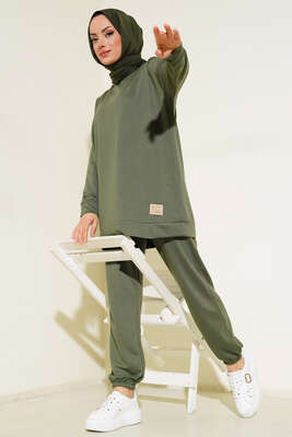 Pazarium - Arma Detaylı İkili Takım Haki