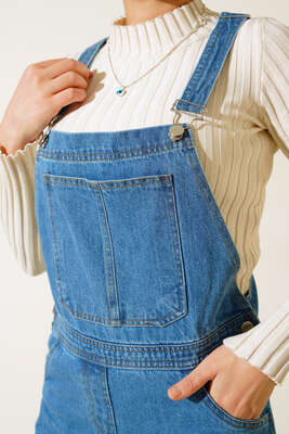 Kanguru Cepli Kot Tulum Mavi - Thumbnail