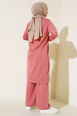 Armalı Bol Paça İkili Takım Gül Kurusu - Thumbnail