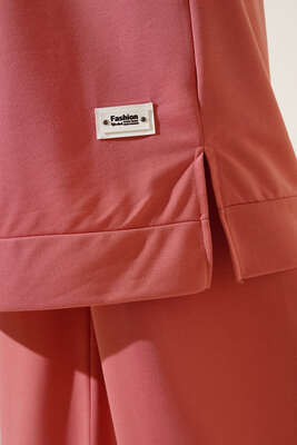 Armalı Bol Paça İkili Takım Gül Kurusu - Thumbnail