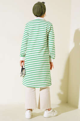 Dik Yaka Çizgili Tunik Benetton - Thumbnail