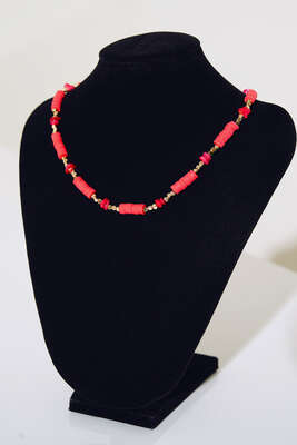 Renkli Boncuklu Kolye Nar Ç. - Thumbnail