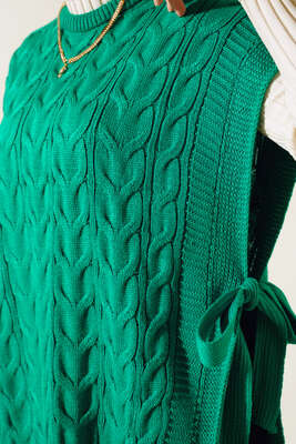 Yandan Kuşak Bağlamalı Süveter Benetton - Thumbnail