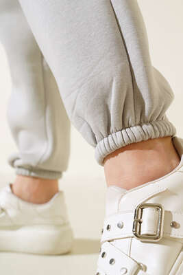 Üç İplik Jogger Pantolon Kayrak Grisi - Thumbnail