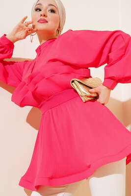 Prenses Model Tunik Fuşya - Thumbnail