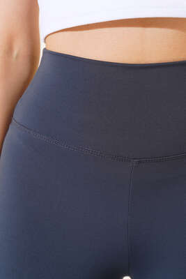 Düz Sporcu Tayt Antrasit - Thumbnail