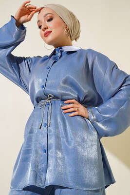 Simli İkili Takım İndigo - Thumbnail