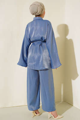 Simli İkili Takım İndigo - Thumbnail