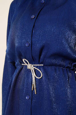 Simli İkili Takım Lacivert - Thumbnail