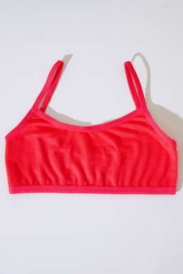 Askılı Petsiz Büstiyer Nar Çiçeği - Thumbnail