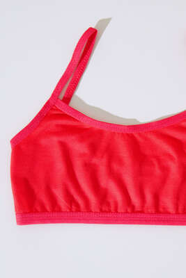 Askılı Petsiz Büstiyer Nar Çiçeği - Thumbnail