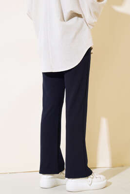 Cırtcırtlı Tek Pile Pantolon Lacivert - Thumbnail