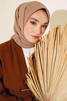 Medine İpeği Eşarp Bronz - Thumbnail