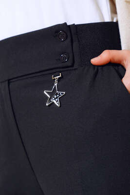 Aksesuarlı Pantolon Siyah - Thumbnail