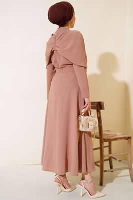 Krep Etekli İkili Takım Latte - Thumbnail