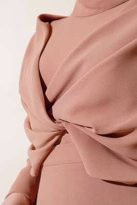 Krep Etekli İkili Takım Latte - Thumbnail