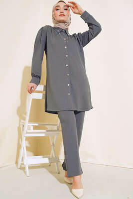 Yaka Zincirli Takım Füme - Thumbnail