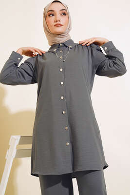 Yaka Zincirli Takım Füme - Thumbnail