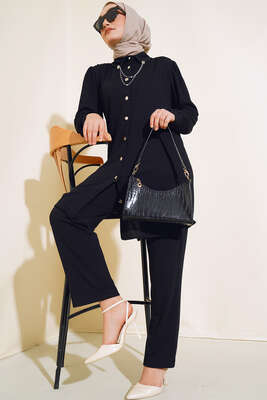 Yaka Zincirli Takım Siyah - Thumbnail