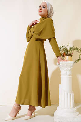 Krep Etekli İkili Takım Yağ Yeşili - Thumbnail