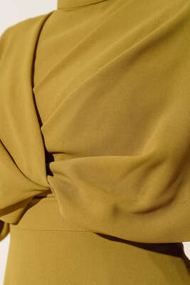 Krep Etekli İkili Takım Yağ Yeşili - Thumbnail