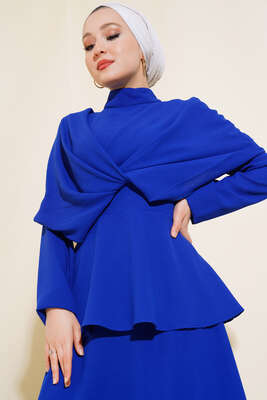 Krep Etekli İkili Takım Saks - Thumbnail