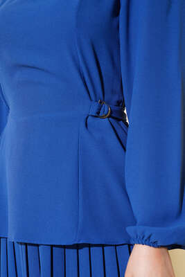 Yanları Tokalı İkili Takım İndigo - Thumbnail