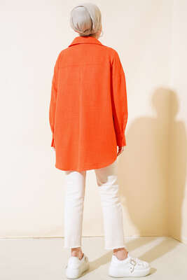 Tek Cepli Gömlek Oranj - Thumbnail