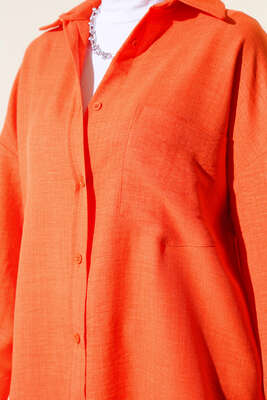 Tek Cepli Gömlek Oranj - Thumbnail
