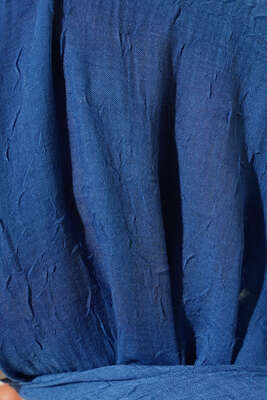 Organik Bambu Kraş Şal İndigo -8 - Thumbnail