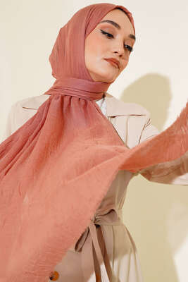 Organik Bambu Kraş Şal Gül Kurusu -70 - Thumbnail