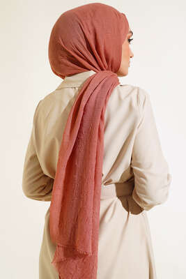 Organik Bambu Kraş Şal Gül Kurusu -70 - Thumbnail