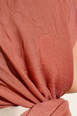 Organik Bambu Kraş Şal Gül Kurusu -70 - Thumbnail