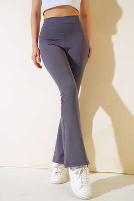 İnce Fitilli İspanyol Pantolon Kayrak Grisi - Thumbnail