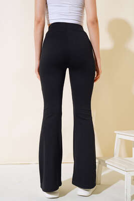 İnce Fitilli İspanyol Pantolon Siyah - Thumbnail