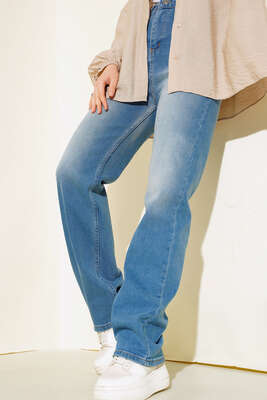 Uzun Kot Pantolon Açık Mavi - Thumbnail